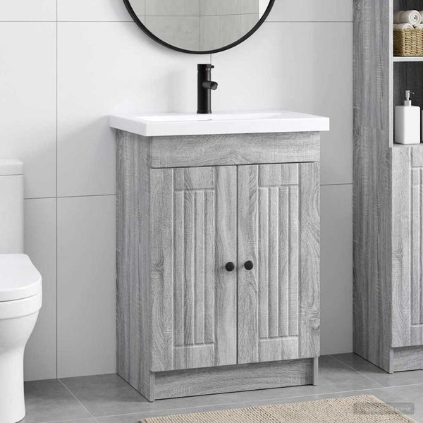 Kylpyhuonekalustesetti Harmaa Sonoma 78,5 x 37,5 x 81 cm