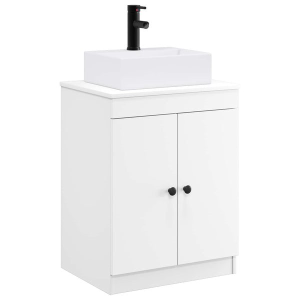 Kylpyhuonekalustesetti valkoinen Tekninen puu