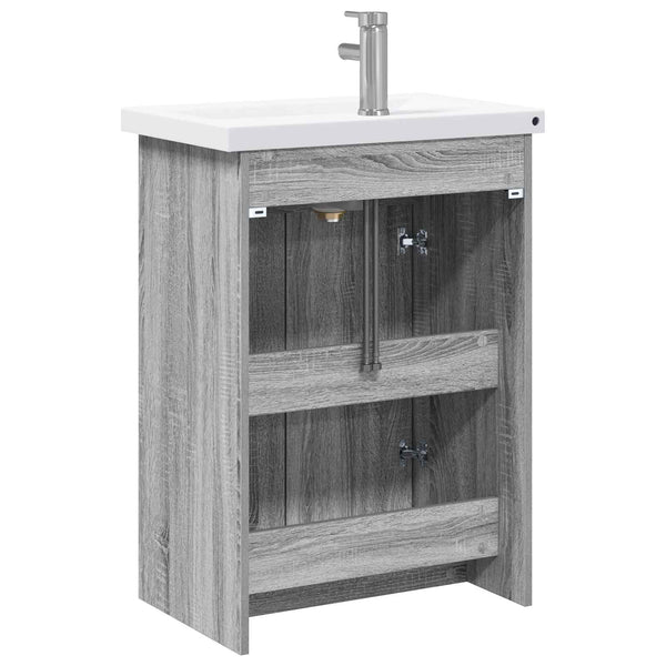 Kylpyhuonekalustesetti Harmaa Sonoma 81 x 40 x 84,5 cm