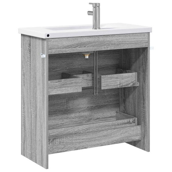 Kylpyhuonekalustesetti Harmaa Sonoma 81 x 40 x 84,5 cm