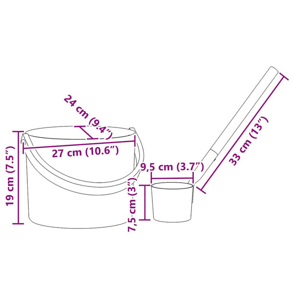 Saunapkipakkaus 2 pcs Musta 8.5 x 8 x 4.5 cm Alumiini