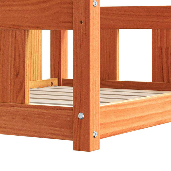 Koiran Peti 55 x 45 x 28 cm Täysi mänty Vahanruskea