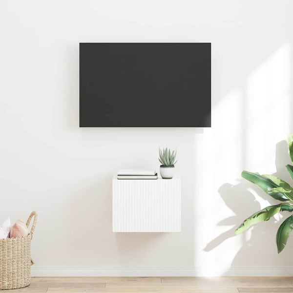 60 x 31 x 29.5 cm Valkoinen TV-seinäkaappi Tekninen puu