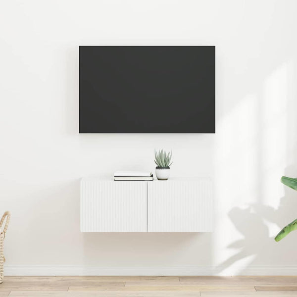 TV-seinäkaappi 2 kpl 60 x 31 x 29.5 cm Valkoinen Tekninen puu