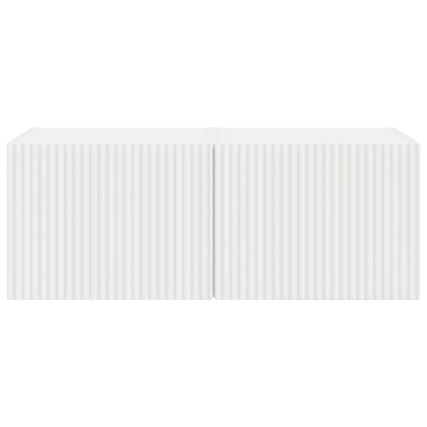 TV-seinäkaappi 2 kpl 60 x 31 x 29.5 cm Valkoinen Tekninen puu