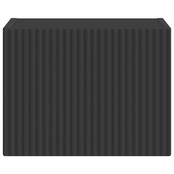 Tekninen puu TV-seinäkaappi Musta 60 x 29.5 x 31 cm