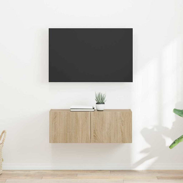 TV-seinäkaappi 2 osaa Sonoma 60 x 31 x 29.5 cm Tekninen puu