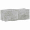 2 pcs TV-seinäkaappi Tekninen puu 60 x 31 x 29.5 cm Betoni