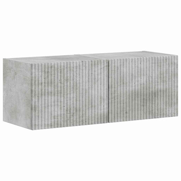 2 pcs TV-seinäkaappi Tekninen puu 60 x 31 x 29.5 cm Betoni