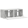 2 pcs TV-seinäkaappi Tekninen puu 60 x 31 x 29.5 cm Betoni