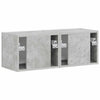2 pcs TV-seinäkaappi Tekninen puu 60 x 31 x 29.5 cm Betoni