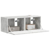 2 pcs TV-seinäkaappi Tekninen puu 60 x 31 x 29.5 cm Betoni