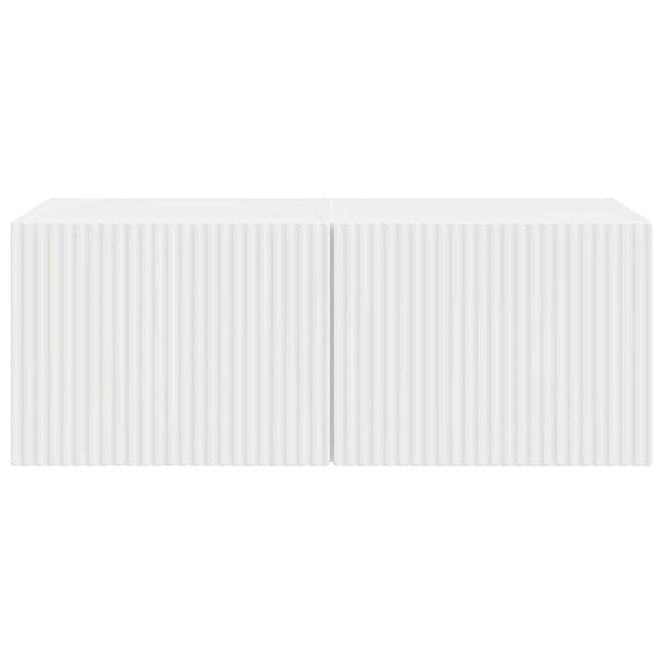 2 osainen Kiiltävä Valkoinen TV-seinäkaappi 60 x 31 x 29.5 cm