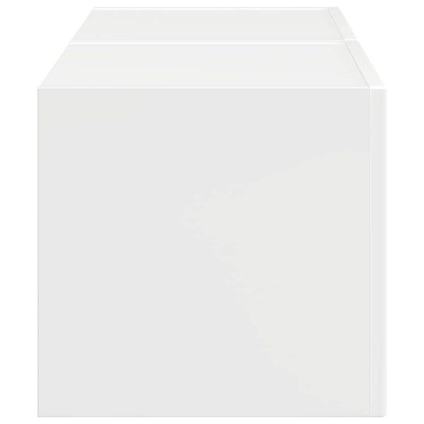 2 osainen Kiiltävä Valkoinen TV-seinäkaappi 60 x 31 x 29.5 cm