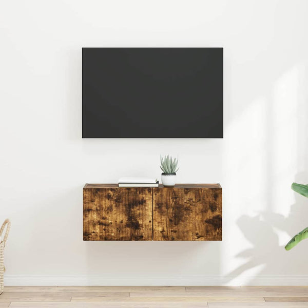 2-osainen TV-seinäkaappi Savupähkinä 60 x 31 x 29.5 cm Tekninen puu