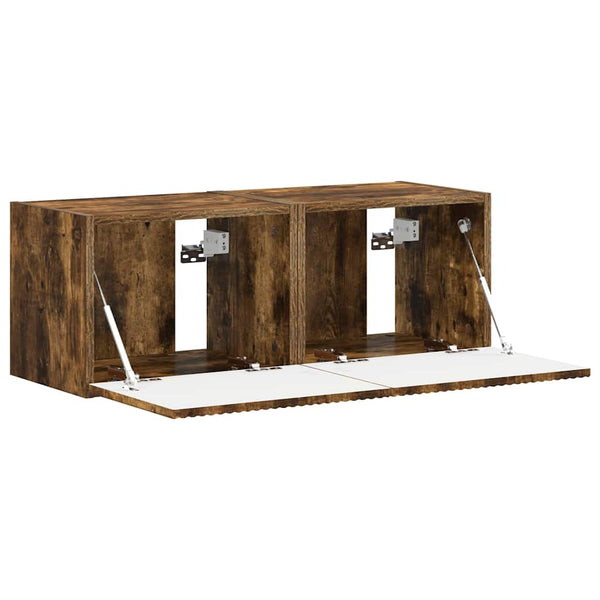 2-osainen TV-seinäkaappi Savupähkinä 60 x 31 x 29.5 cm Tekninen puu