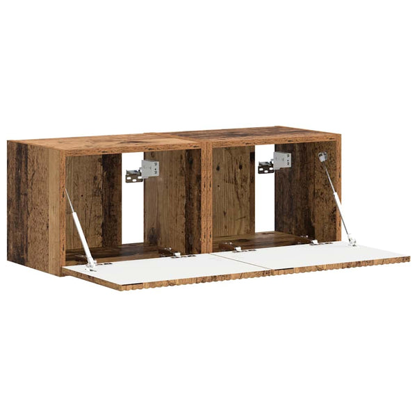 Tekninen puu TV-seinäkaappi 2 pcs 60 x 31 x 29.5 cm Vanha Puu