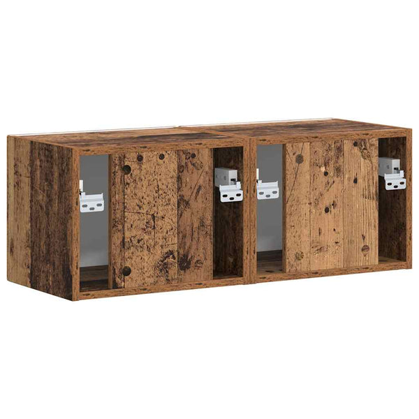 Tekninen puu TV-seinäkaappi 2 pcs 60 x 31 x 29.5 cm Vanha Puu