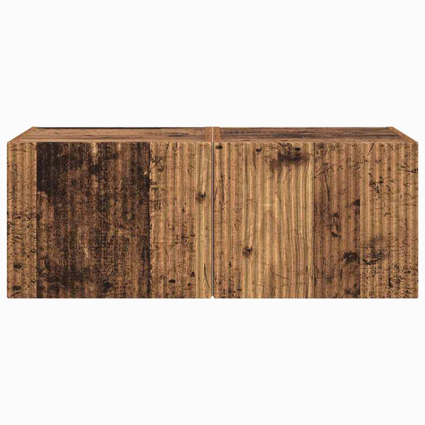 Tekninen puu TV-seinäkaappi 2 pcs 60 x 31 x 29.5 cm Vanha Puu