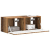 Tekninen puu TV-seinäkaappi 2 pcs 60 x 31 x 29.5 cm Vanha Puu