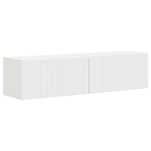 2 kpl TV-seinäkaappi Valkoinen 60 x 31 x 29.5 cm Tekninen puu