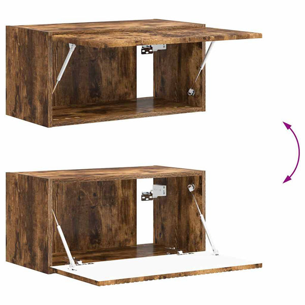 60 x 31 x 29.5 cm Savupähkinä TV-seinäkaappi Tekninen puu