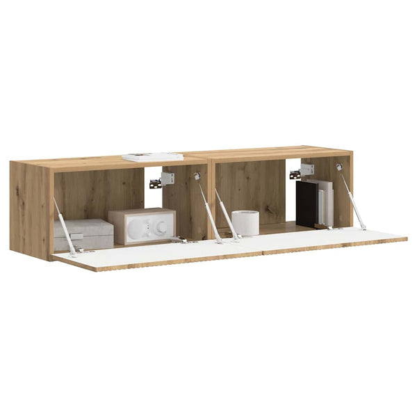 TV-seinäkaappi 2 osaa 60 x 31 x 29.5 cm Taidekoivu Tekninen puu