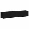TV-seinäkaappi 2 osaa Musta 60 x 31 x 29.5 cm Tekninen puu