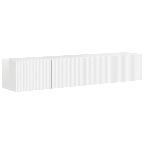 TV-seinäkaappi 2 osaa 60 x 31 x 29.5 cm Kiiltävä Valkoinen