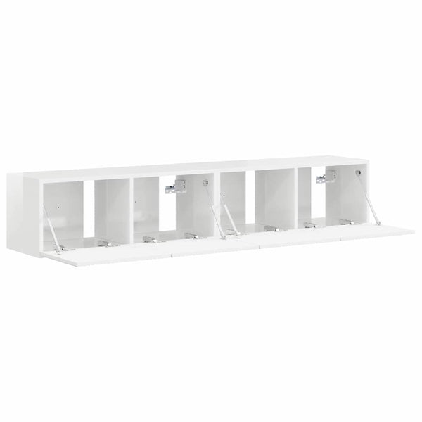 TV-seinäkaappi 2 osaa 60 x 31 x 29.5 cm Kiiltävä Valkoinen