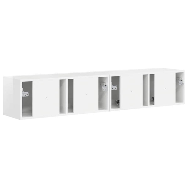TV-seinäkaappi 2 osaa 60 x 31 x 29.5 cm Kiiltävä Valkoinen