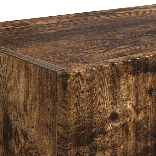 TV-seinäkaappi 2 osaa Savupähkinä 60 x 31 x 29.5 cm Tekninen puu