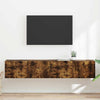 TV-seinäkaappi 2 osaa Savupähkinä 60 x 31 x 29.5 cm Tekninen puu