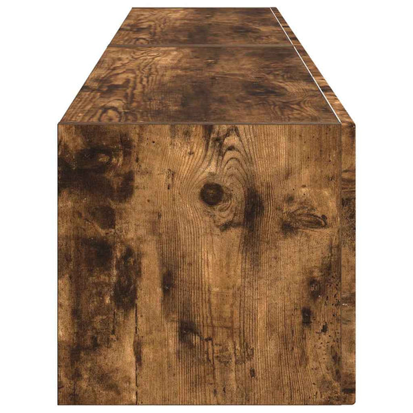 TV-seinäkaappi 2 osaa Savupähkinä 60 x 31 x 29.5 cm Tekninen puu