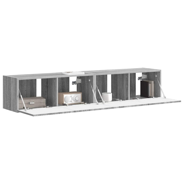 TV-seinäkaappi 2 osaa Harmaa Sonoma 60 x 31 x 29.5 cm