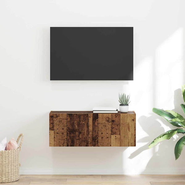 TV-seinäkaappi 60 x 31 x 29.5 cm Vanha Puu Tekninen puu