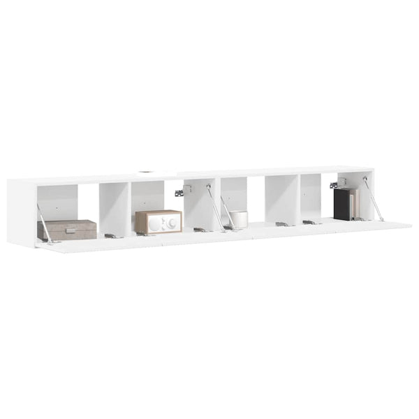 Valkoinen TV-seinäkaappi 2 osaa 60 x 31 x 29.5 cm Tekninen puu