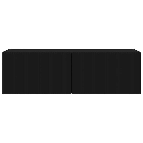 Musta TV-seinäkaappi 60 x 31 x 29.5 cm Tekninen puu