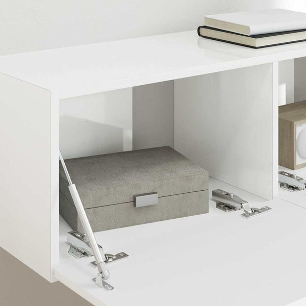 Kiiltävä Valkoinen TV-seinäkaappi 2 kpl 60 x 31 x 29.5 cm