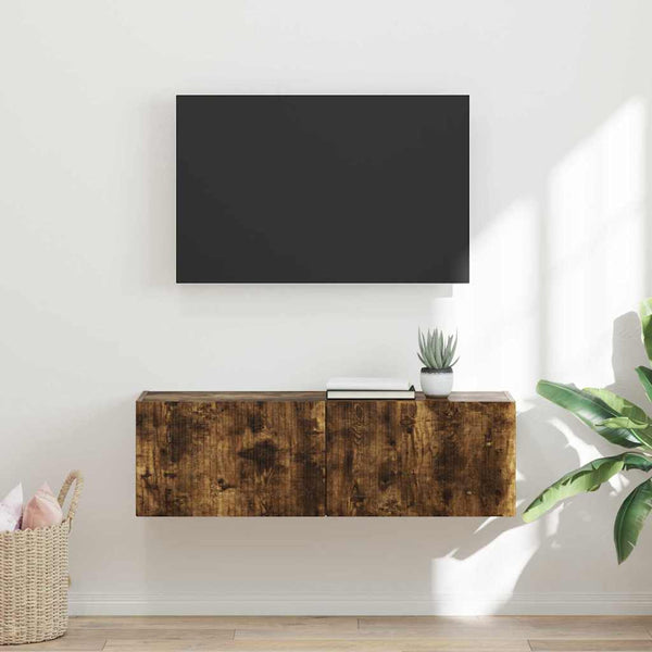 Savupähkinä TV-seinäkaappi 60 x 31 x 29.5 cm Tekninen puu