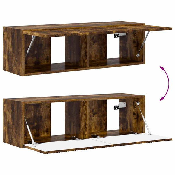 Savupähkinä TV-seinäkaappi 60 x 31 x 29.5 cm Tekninen puu