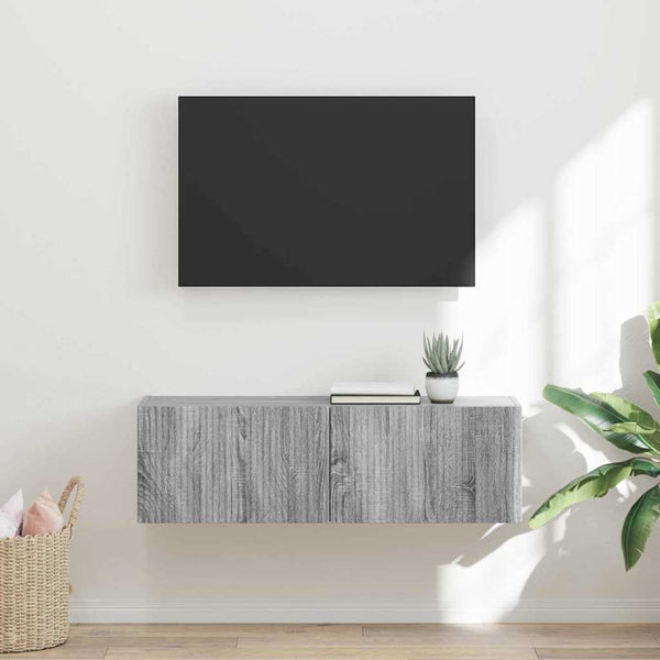 Harmaa Sonoma TV-seinäkaappi 60 x 31 x 29.5 cm Tekninen puu