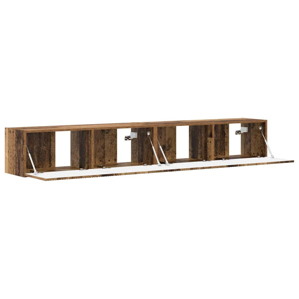 Vanha Puu TV-seinäkaappi 2 kpl 60 x 31 x 29.5 cm Tekninen puu