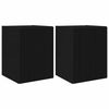 TV-seinäkaappi 2 pcs Musta 30 x 31 x 40 cm Tekninen puu