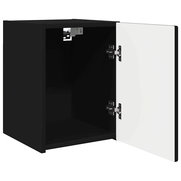 TV-seinäkaappi 2 pcs Musta 30 x 31 x 40 cm Tekninen puu
