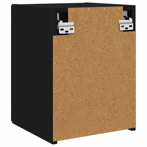TV-seinäkaappi 2 pcs Musta 30 x 31 x 40 cm Tekninen puu
