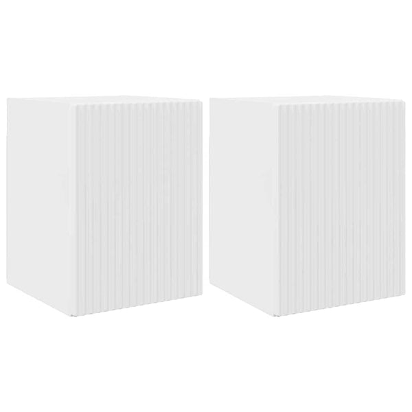 TV-seinäkaappi 2 pcs Kiiltävä Valkoinen 30 x 31 x 40 cm