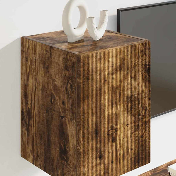 TV-seinäkaappi 2 pcs Savupähkinä 30 x 31 x 40 cm Tekninen puu