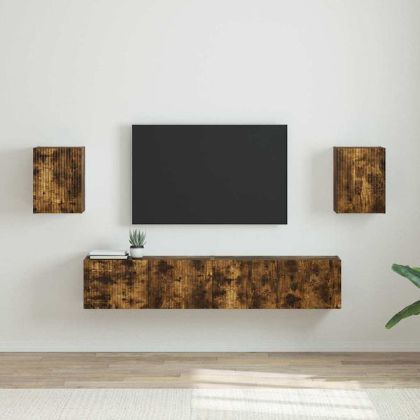 TV-seinäkaappi 2 pcs Savupähkinä 30 x 31 x 40 cm Tekninen puu