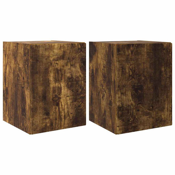 TV-seinäkaappi 2 pcs Savupähkinä 30 x 31 x 40 cm Tekninen puu